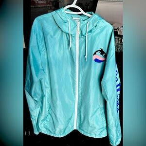 Women’s Light Blue Seaworld Rain Jacket